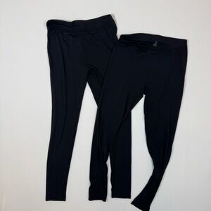 32 Degrees HEAT Thermal Leggings Set of 2 Women's S Black Lightweight Base Layer